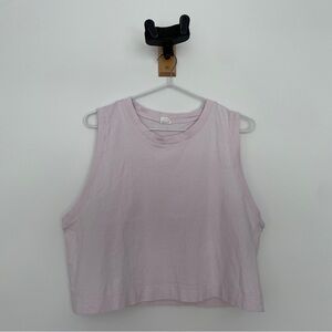 Aritzia Wilfred Free Light Pink Cropped Muscle Tank Women’s L